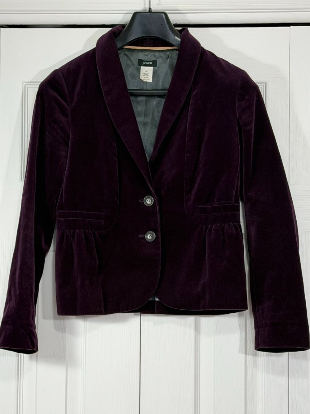 J.Crew Plum Burgundy Velvet Blazer
